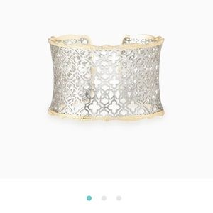 Kendra Scott Candice Gold Cuff Bracelet in Silver Filigree Mix